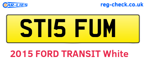 ST15FUM are the vehicle registration plates.