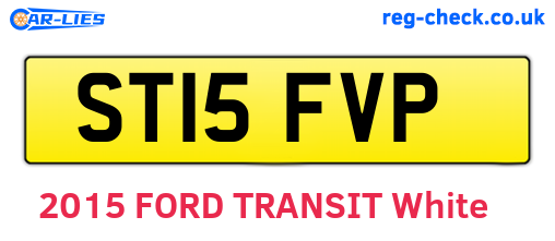 ST15FVP are the vehicle registration plates.
