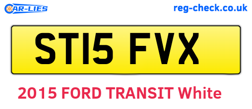 ST15FVX are the vehicle registration plates.