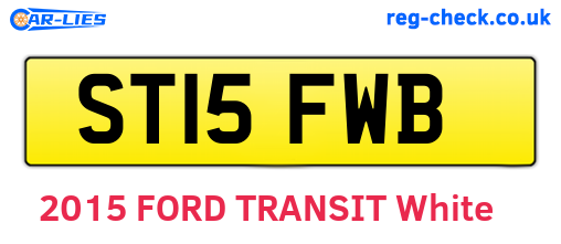 ST15FWB are the vehicle registration plates.