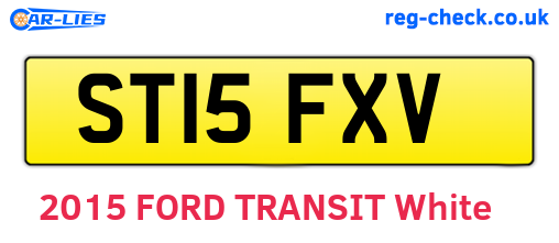 ST15FXV are the vehicle registration plates.