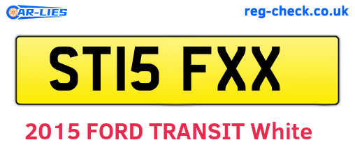 ST15FXX are the vehicle registration plates.