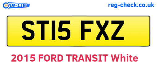 ST15FXZ are the vehicle registration plates.