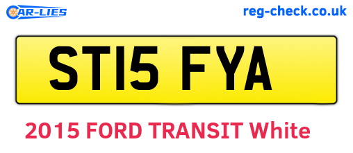 ST15FYA are the vehicle registration plates.