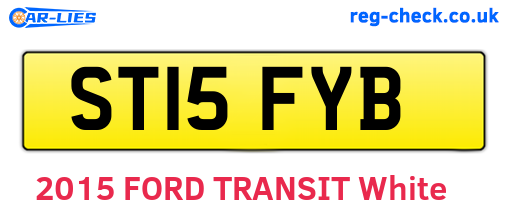 ST15FYB are the vehicle registration plates.