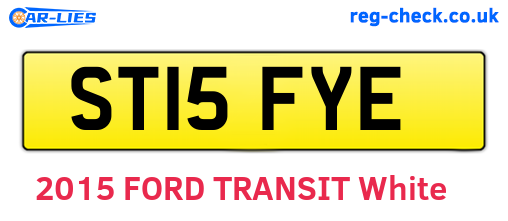 ST15FYE are the vehicle registration plates.