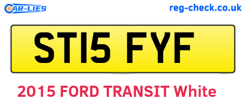 ST15FYF are the vehicle registration plates.