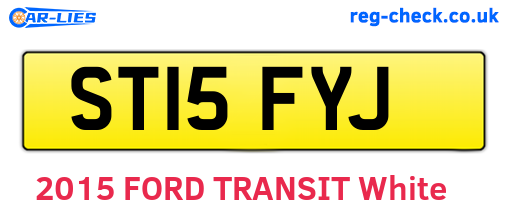 ST15FYJ are the vehicle registration plates.