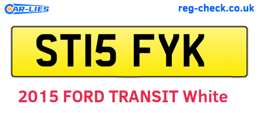 ST15FYK are the vehicle registration plates.