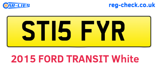 ST15FYR are the vehicle registration plates.