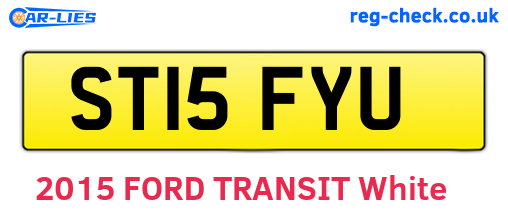 ST15FYU are the vehicle registration plates.