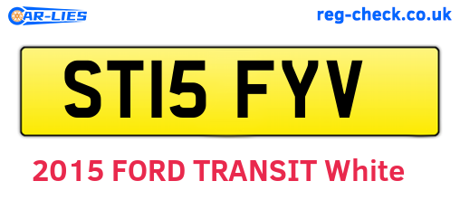 ST15FYV are the vehicle registration plates.