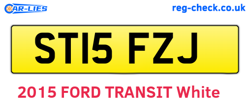 ST15FZJ are the vehicle registration plates.