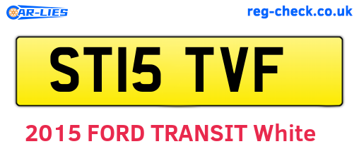 ST15TVF are the vehicle registration plates.