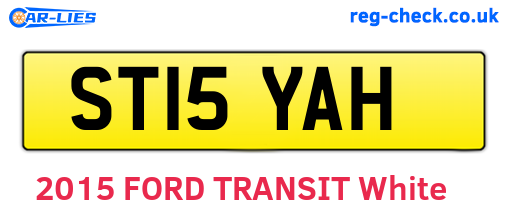 ST15YAH are the vehicle registration plates.