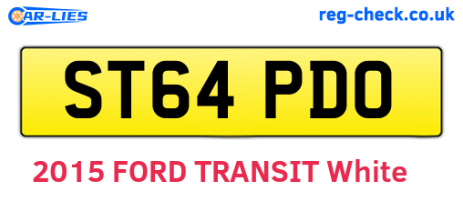 ST64PDO are the vehicle registration plates.