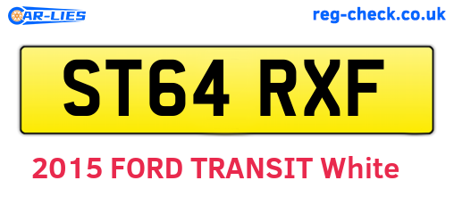 ST64RXF are the vehicle registration plates.