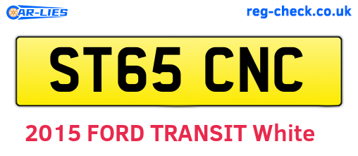 ST65CNC are the vehicle registration plates.