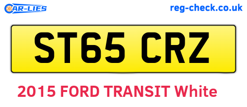 ST65CRZ are the vehicle registration plates.