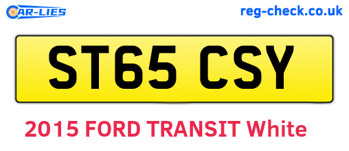 ST65CSY are the vehicle registration plates.