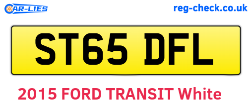 ST65DFL are the vehicle registration plates.
