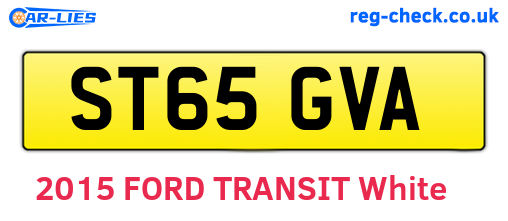 ST65GVA are the vehicle registration plates.