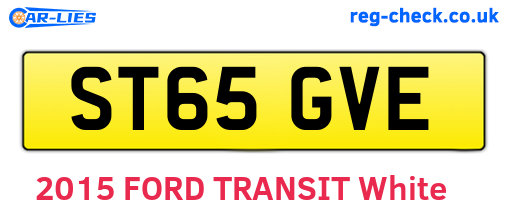 ST65GVE are the vehicle registration plates.