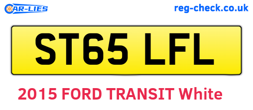 ST65LFL are the vehicle registration plates.