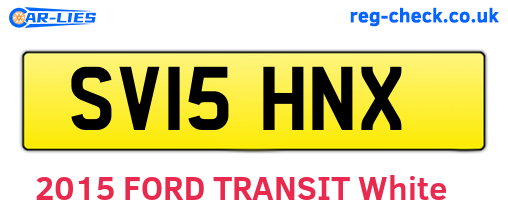 SV15HNX are the vehicle registration plates.