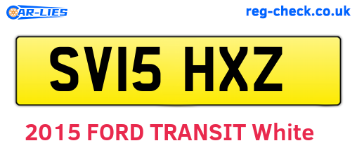 SV15HXZ are the vehicle registration plates.
