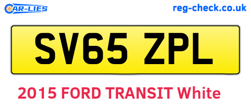 SV65ZPL are the vehicle registration plates.