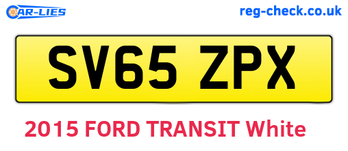 SV65ZPX are the vehicle registration plates.