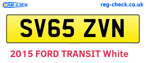 SV65ZVN are the vehicle registration plates.