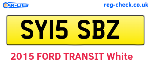 SY15SBZ are the vehicle registration plates.