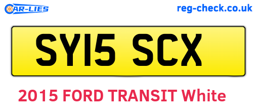 SY15SCX are the vehicle registration plates.