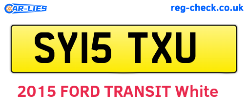 SY15TXU are the vehicle registration plates.