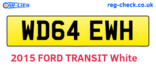 WD64EWH are the vehicle registration plates.