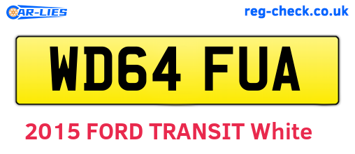 WD64FUA are the vehicle registration plates.