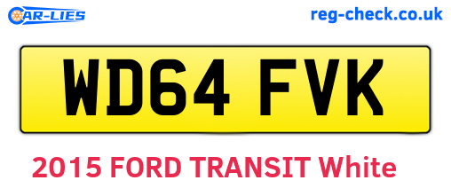 WD64FVK are the vehicle registration plates.