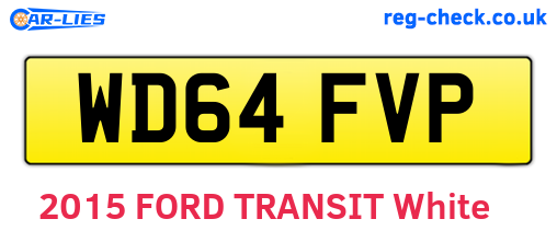 WD64FVP are the vehicle registration plates.