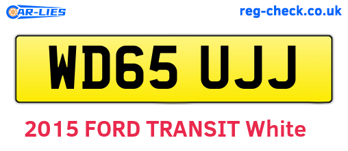 WD65UJJ are the vehicle registration plates.