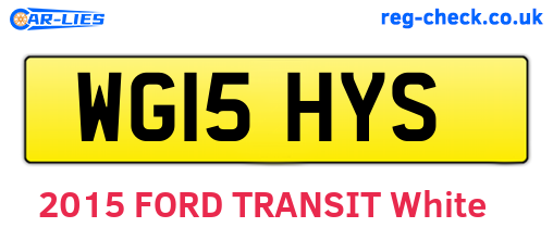 WG15HYS are the vehicle registration plates.