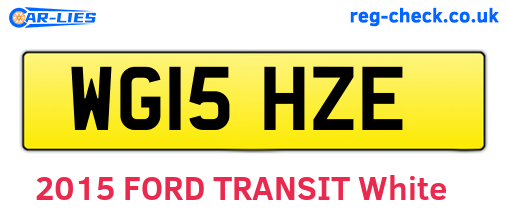 WG15HZE are the vehicle registration plates.