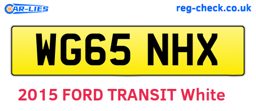 WG65NHX are the vehicle registration plates.