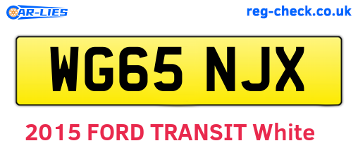 WG65NJX are the vehicle registration plates.