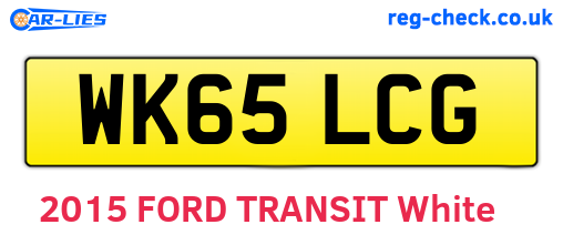 WK65LCG are the vehicle registration plates.