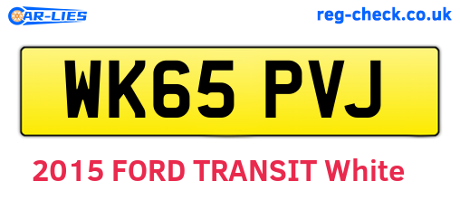 WK65PVJ are the vehicle registration plates.