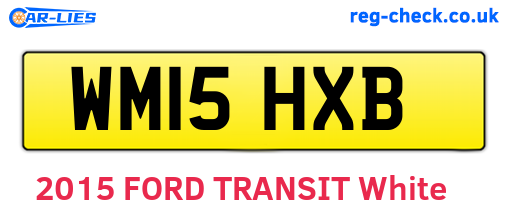 WM15HXB are the vehicle registration plates.