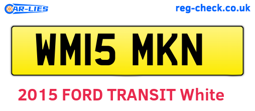 WM15MKN are the vehicle registration plates.