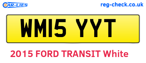 WM15YYT are the vehicle registration plates.